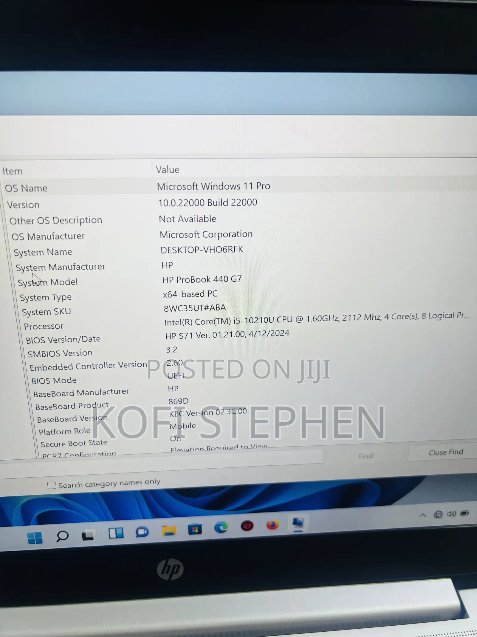 Laptop HP ProBook 440 G7 8GB Intel Core I5 SSD 256GB