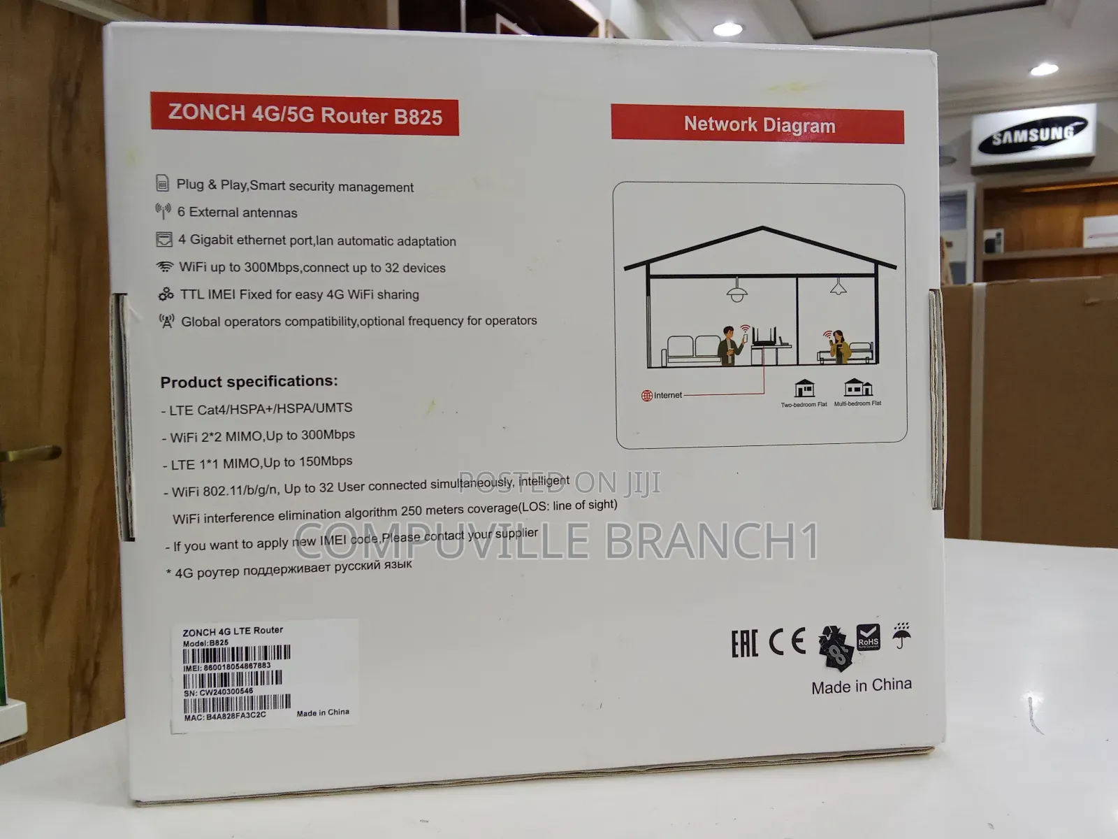 Zonch 4g/5g Wifi Router B825