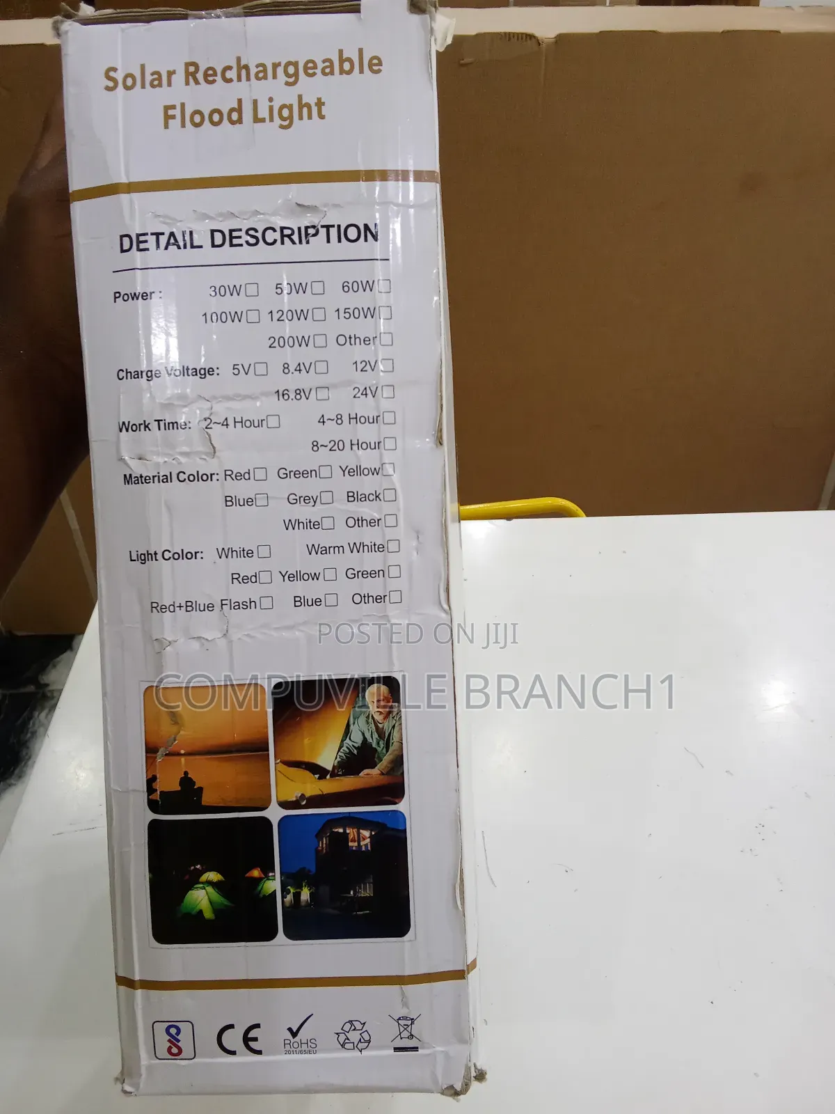 Solar Rechargeable Flood Light