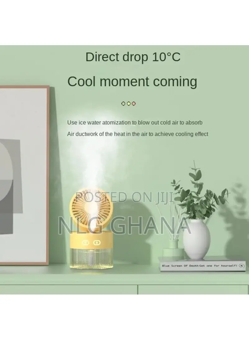 Desktop Air Conditioner Fan Rechargeable Desk Air Humidifier