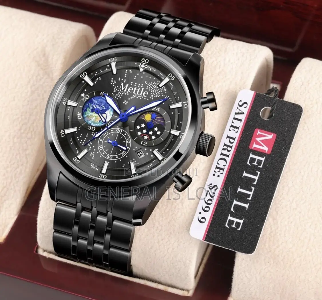 Mettle Gold /Sliver , Black Two Tone Stainless Watch