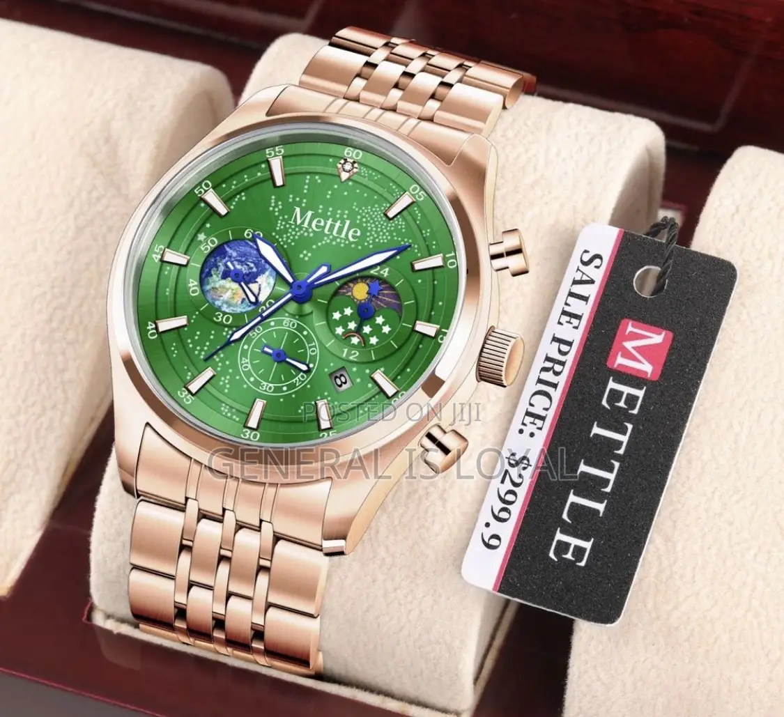 Mettle Gold /Sliver , Black Two Tone Stainless Watch