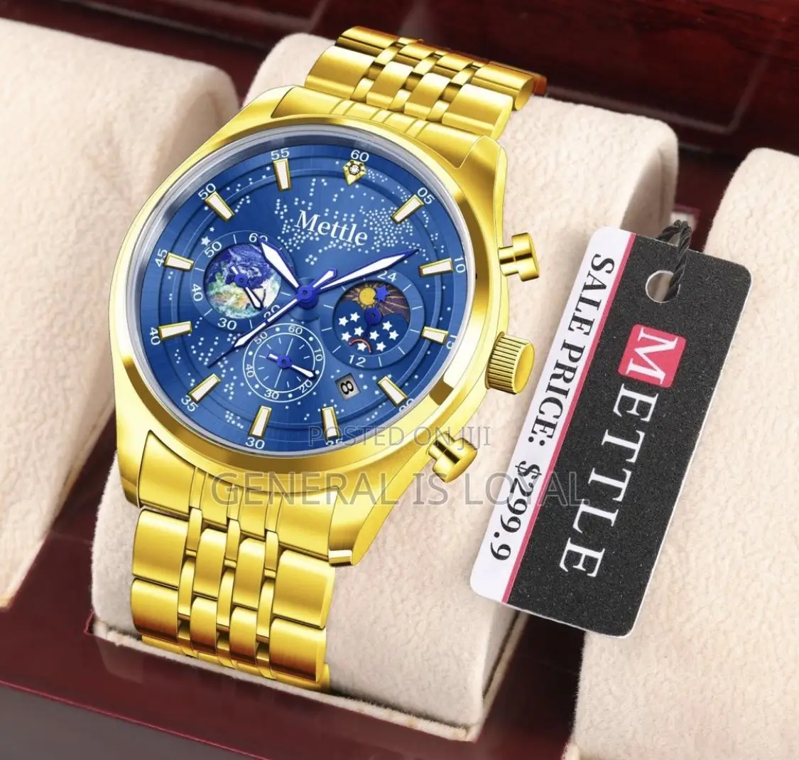 Mettle Gold /Sliver , Black Two Tone Stainless Watch