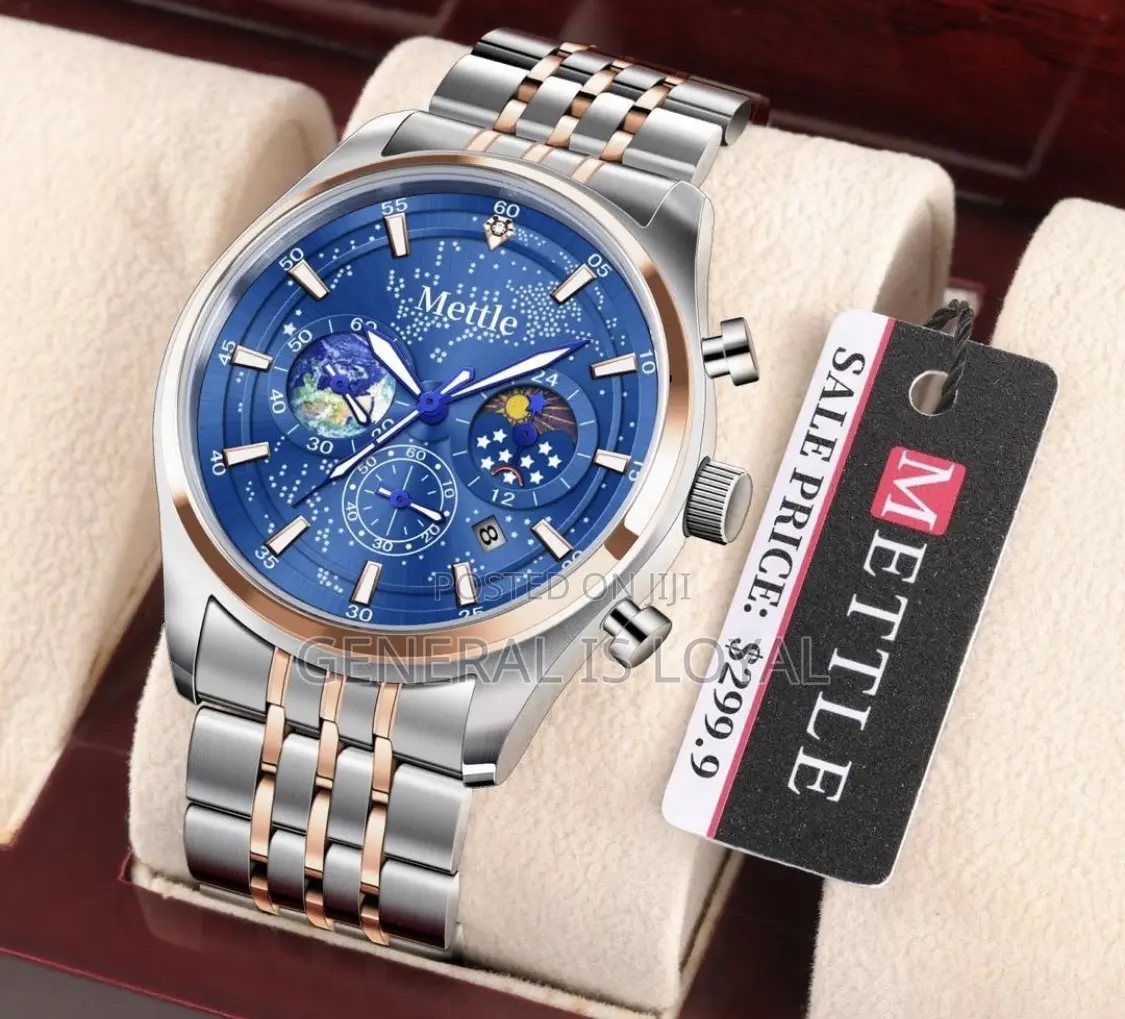Mettle Gold /Sliver , Black Two Tone Stainless Watch