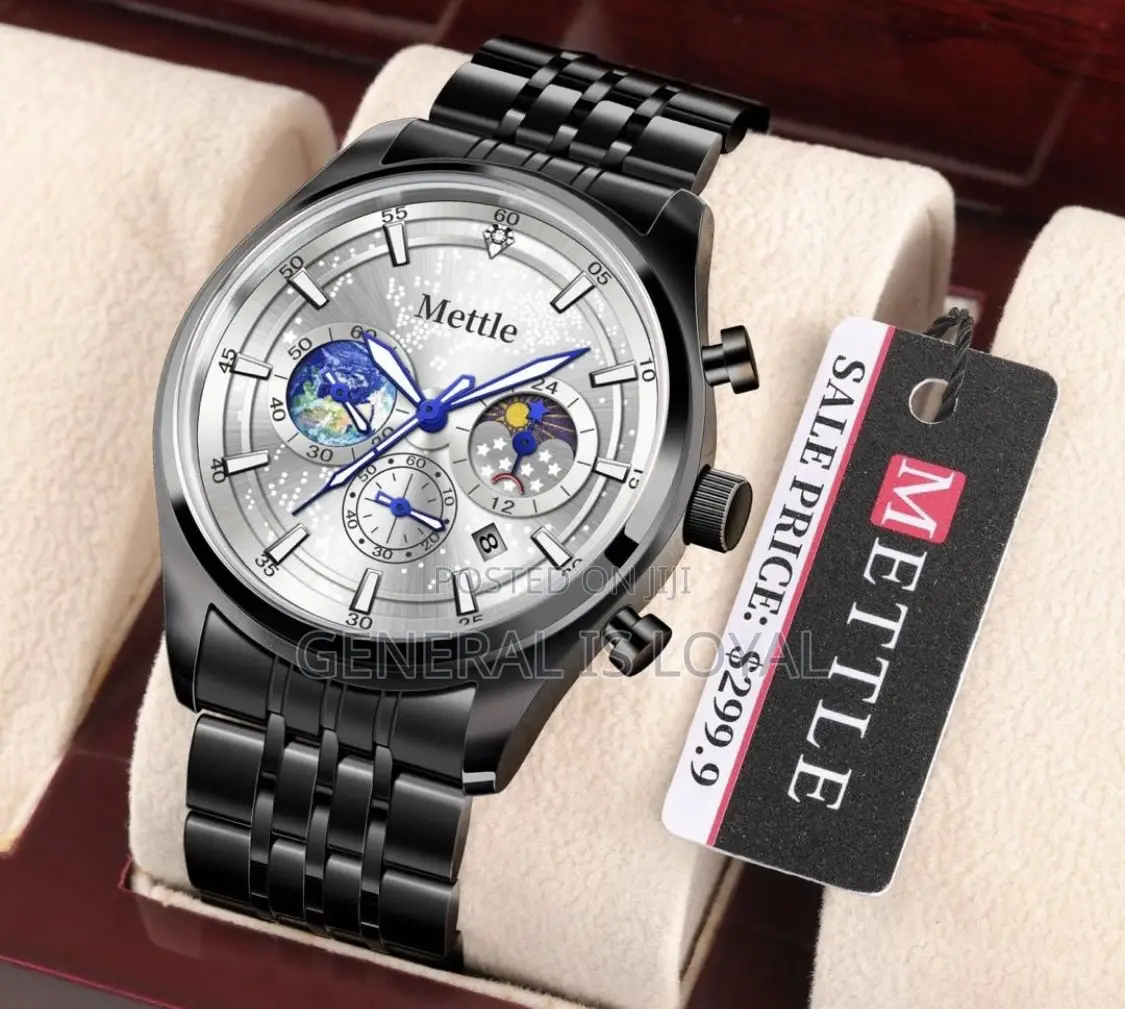 Mettle Gold /Sliver , Black Two Tone Stainless Watch