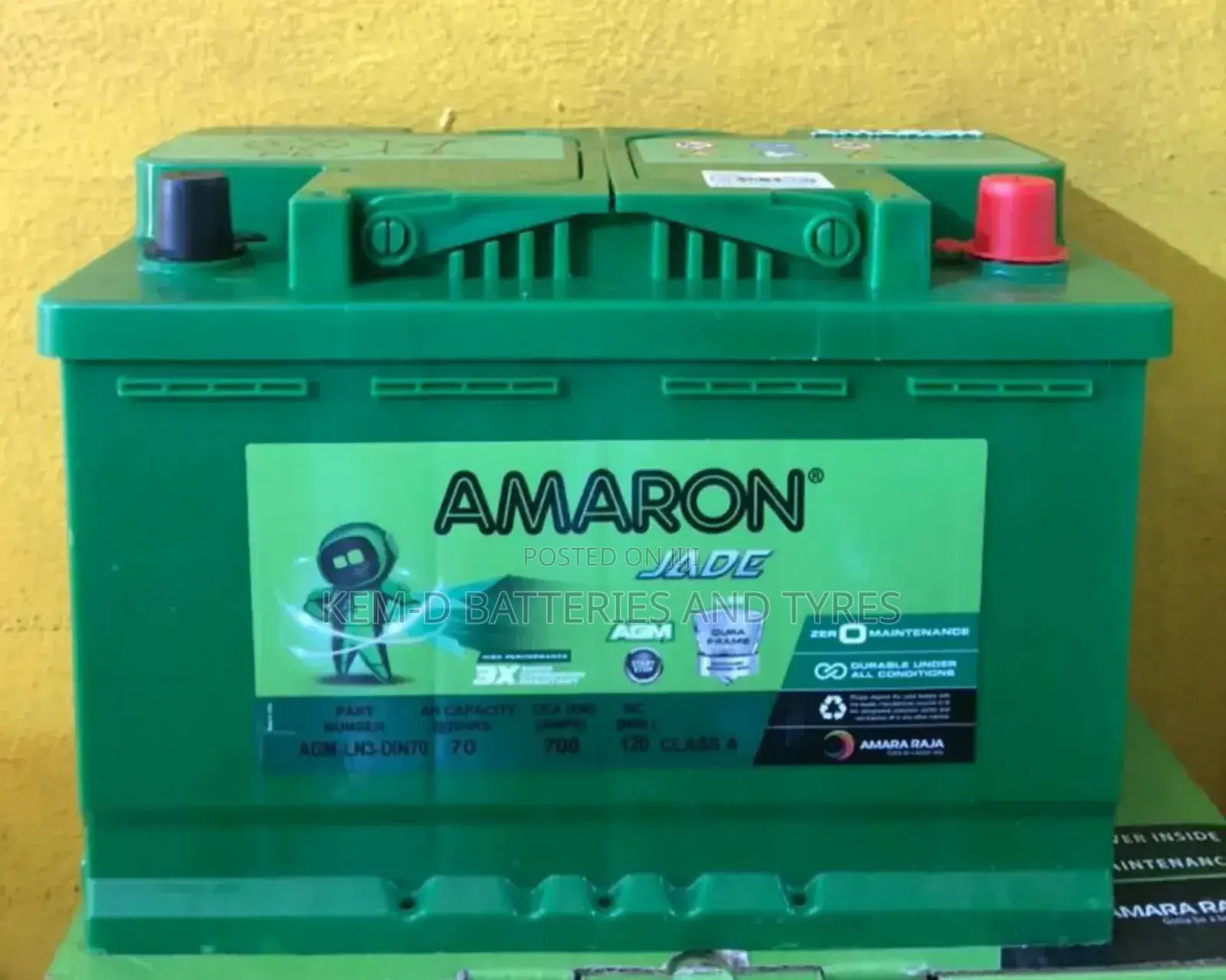Agm Battery 17 Plates 80ah Amaron Batteries + Free Delivery