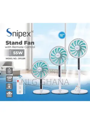 16" 55W 13-Blade Touch Remote Control Pedestal Stand/Desk
