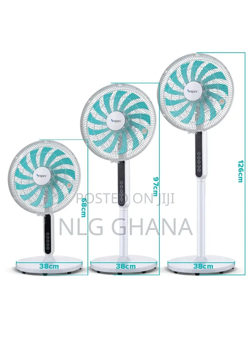 16" 55W 13-Blade Touch Remote Control Pedestal Stand/Desk