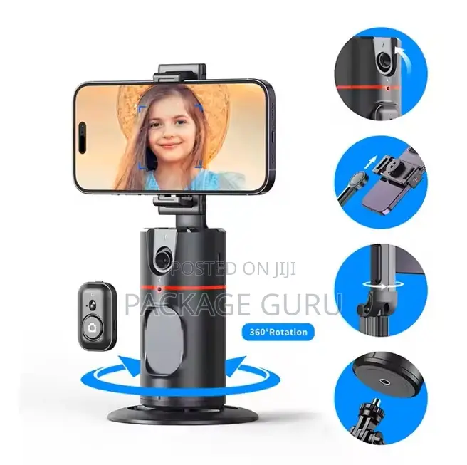 Auto Face Tracking Tripod With Remote 360 Rotation Tracking