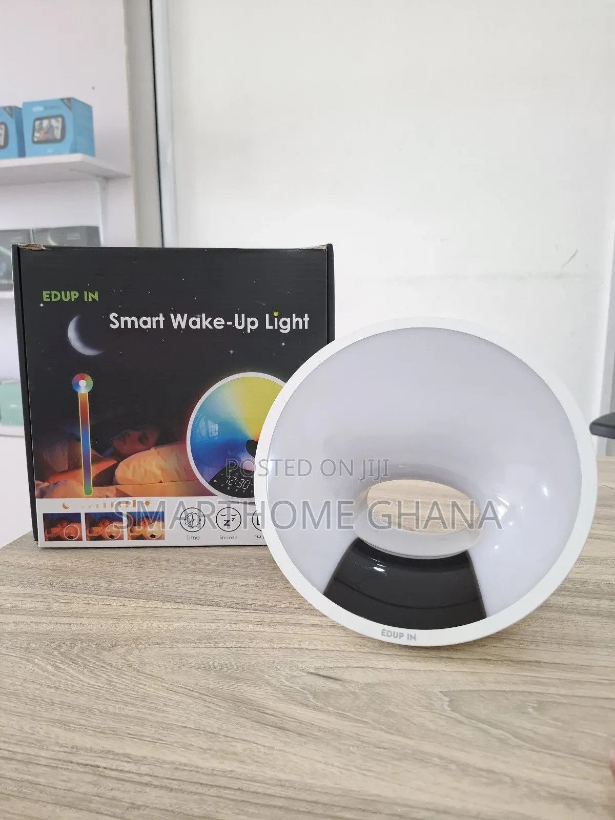 Wifi Smart Alarm Clock Speaker With Wake Up Sunlight Lamp