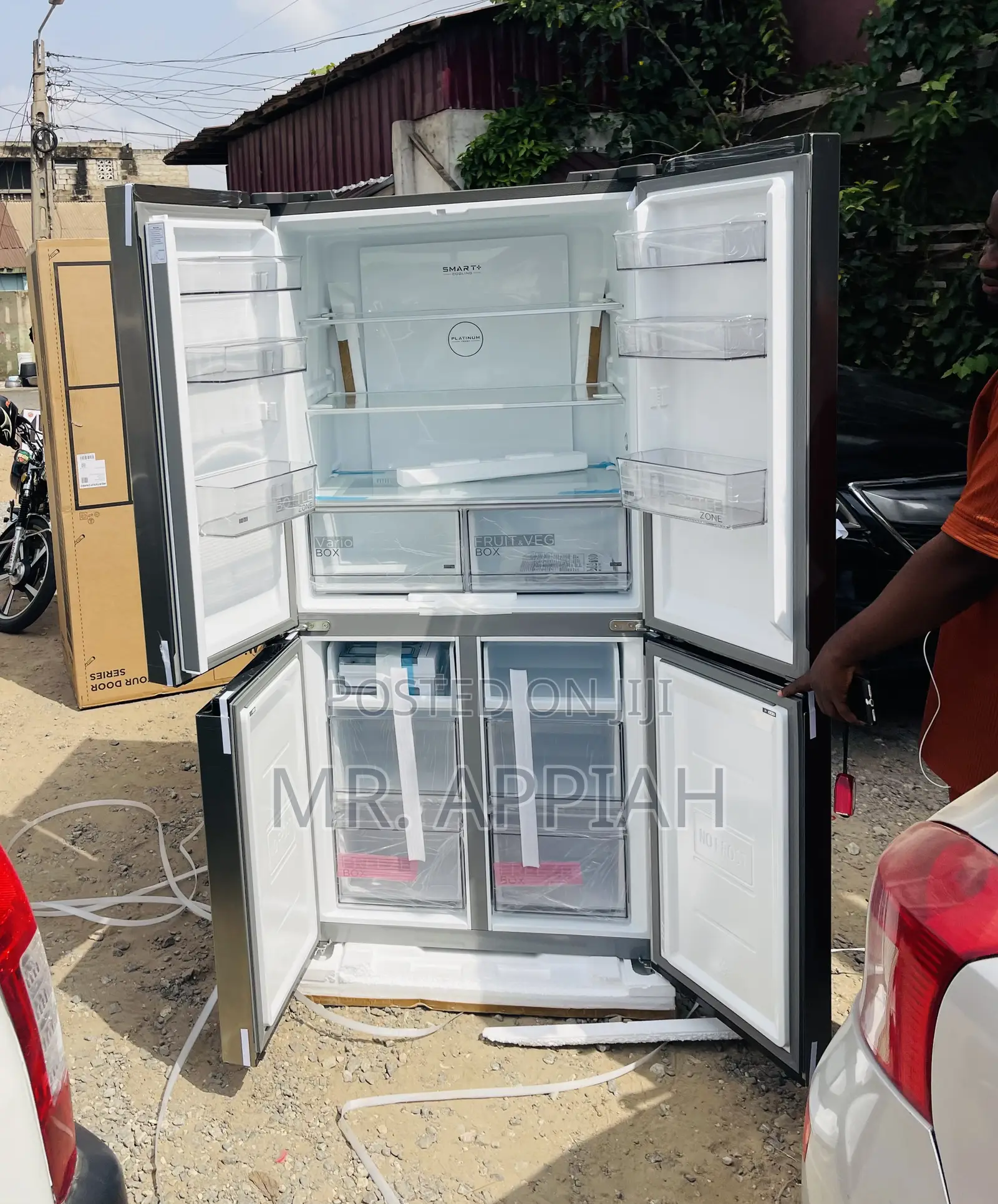 High Quality Midea MDRF632FGN46D 474L Side by Side Fridge.