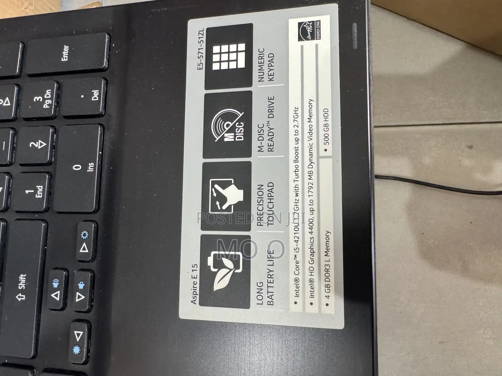Laptop Acer Aspire E15 8GB Intel Core I5 HDD 500GB