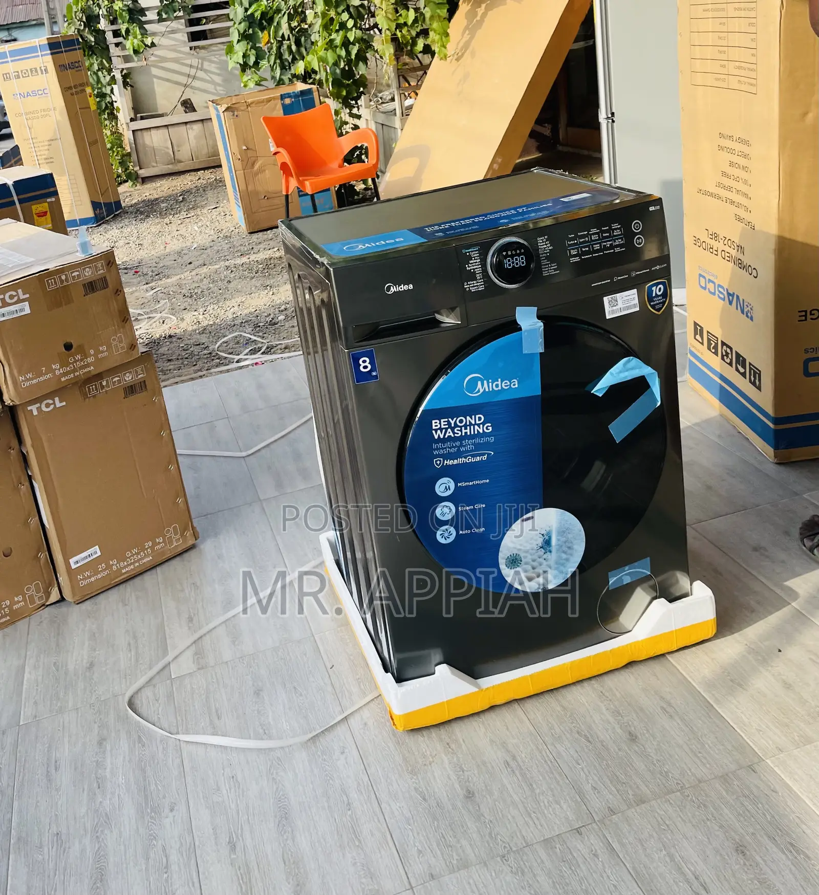 Fresh in Box Midea 8kg Front Load Washing Machine.