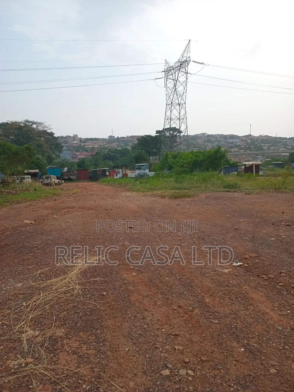9 Acrs of Land at Pokuase Just by the Road for Sale