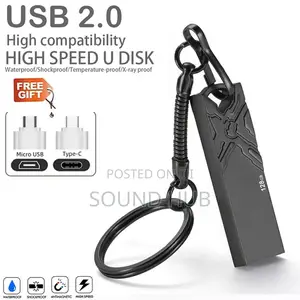 128gb Metal Otg Usb Flash Drive - Black