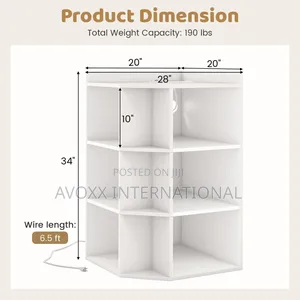 Corner Cube Bookshelf White - Room Essentials