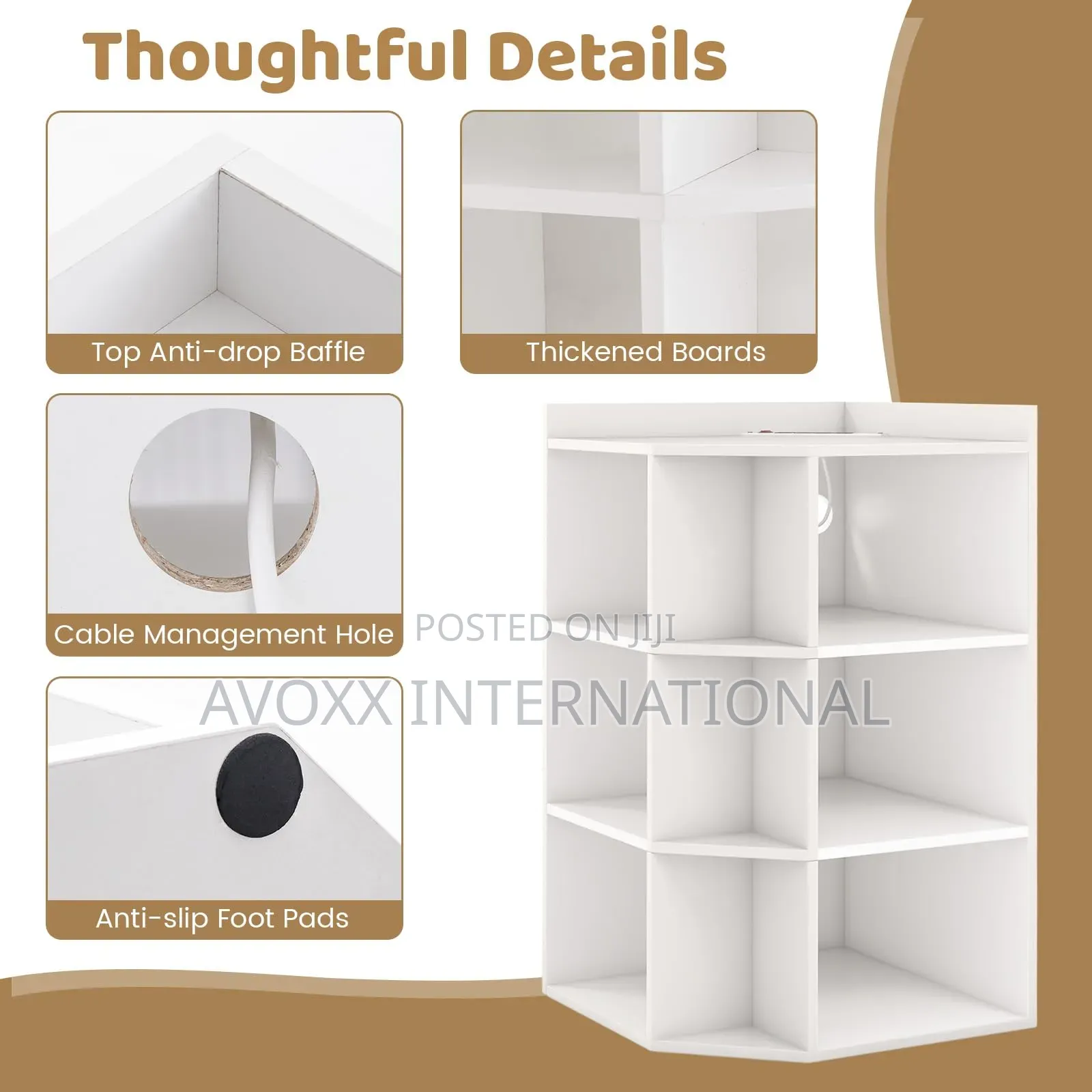Corner Cube Bookshelf White - Room Essentials