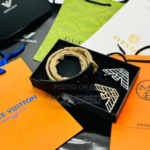 Luxury High Quality 2 in One Leather Belts