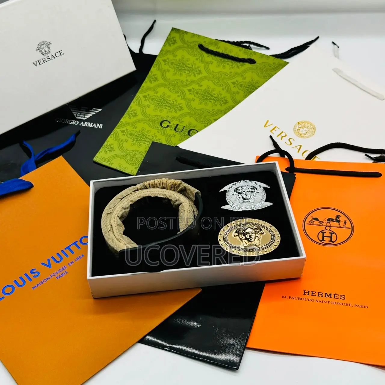 Luxury High Quality 2 in One Leather Belts