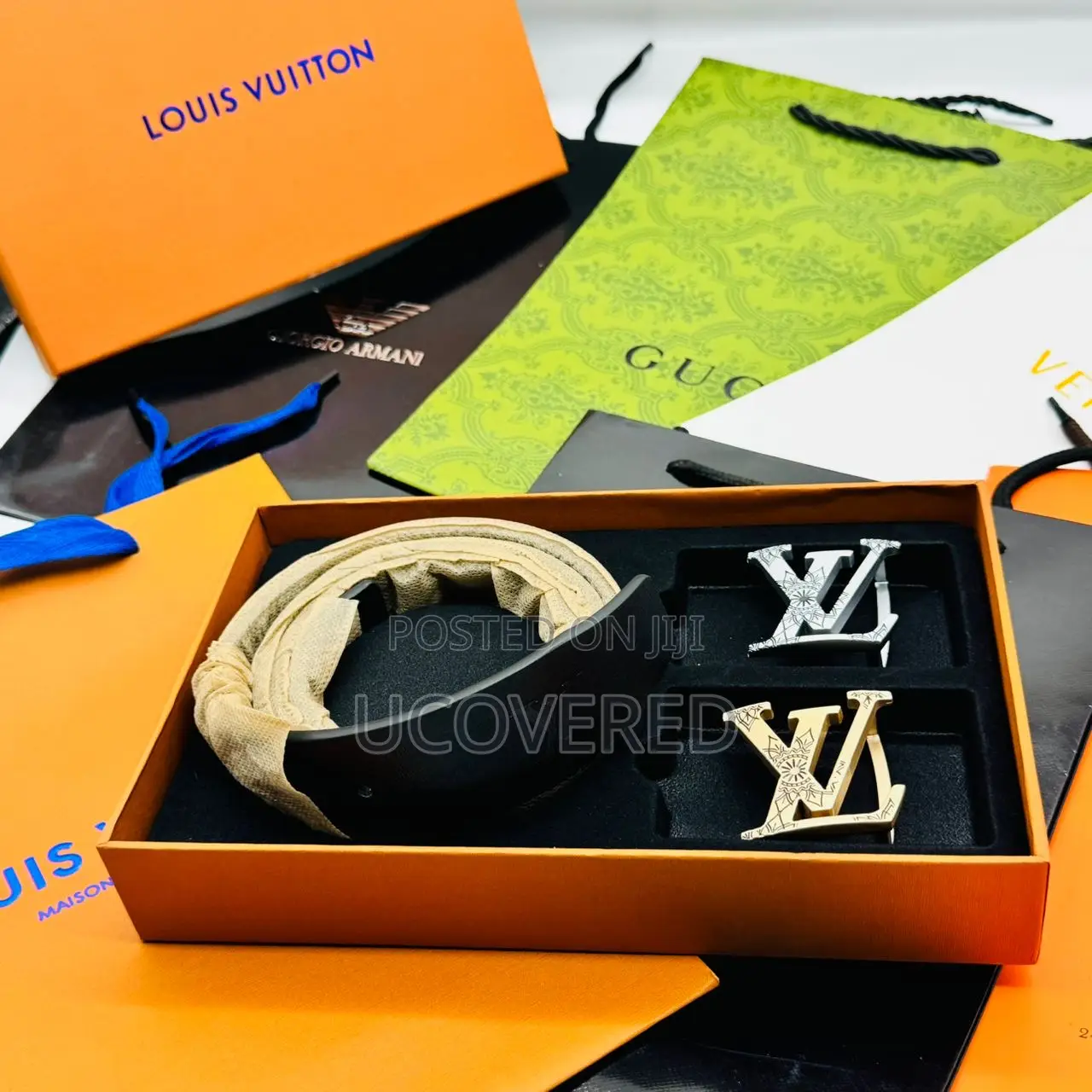 Luxury High Quality 2 in One Leather Belts