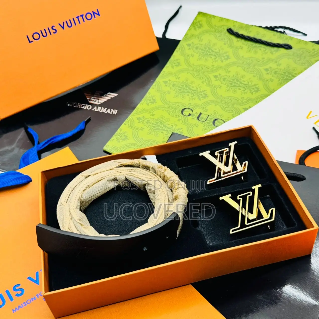Luxury High Quality 2 in One Leather Belts