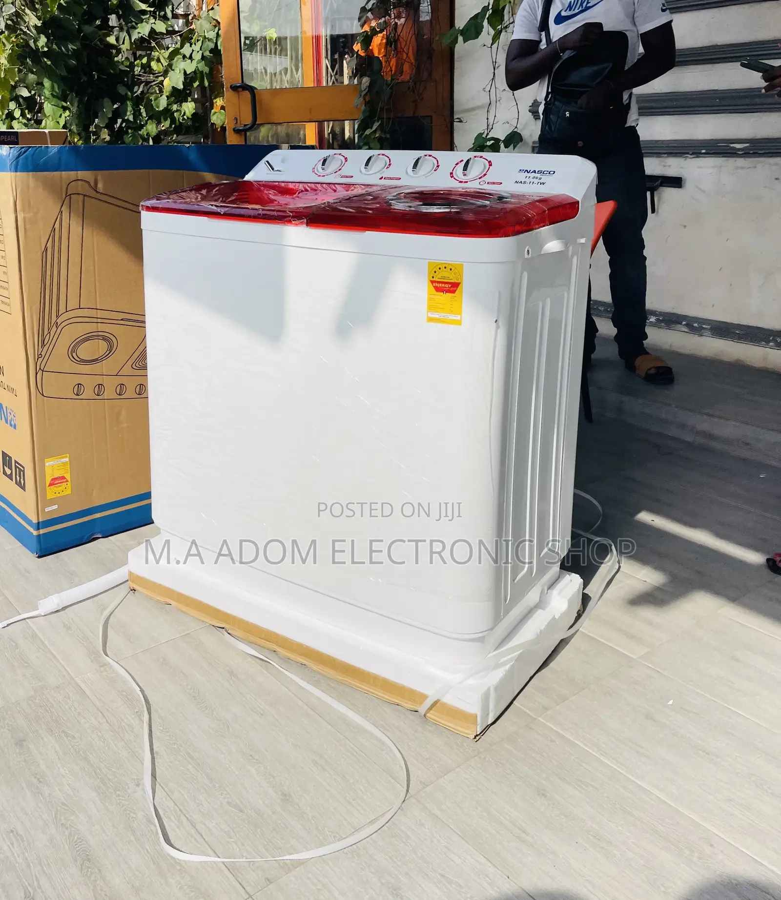 Energy Saving Nasco 11kg Semi-Auto Electric Washing Machine.
