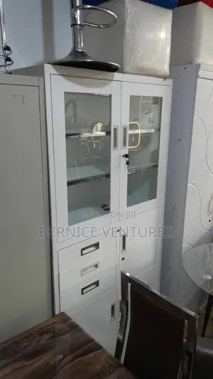 Metal Half Glass Cabinet