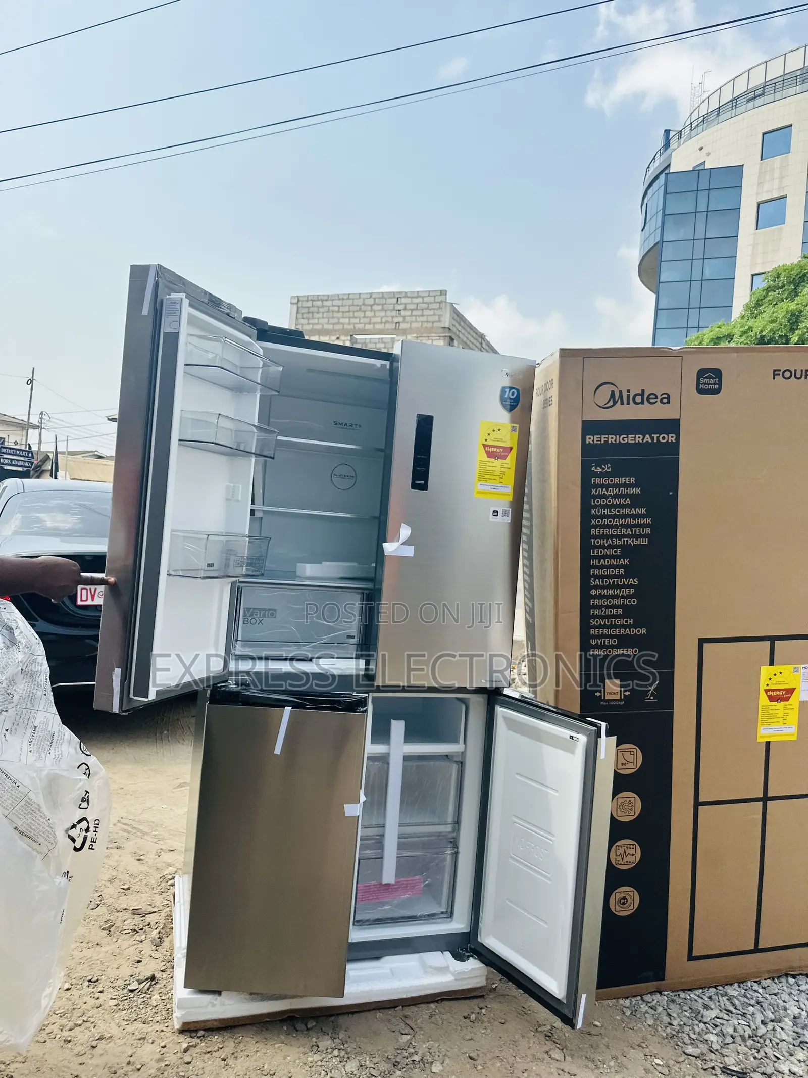 Anti Fall Bin MDRF632FGN46D Four Doors Midea Fridge