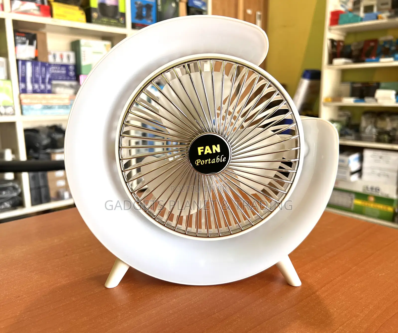 Portable Colorful Desktop Rechargeable Fan + Ambient Light