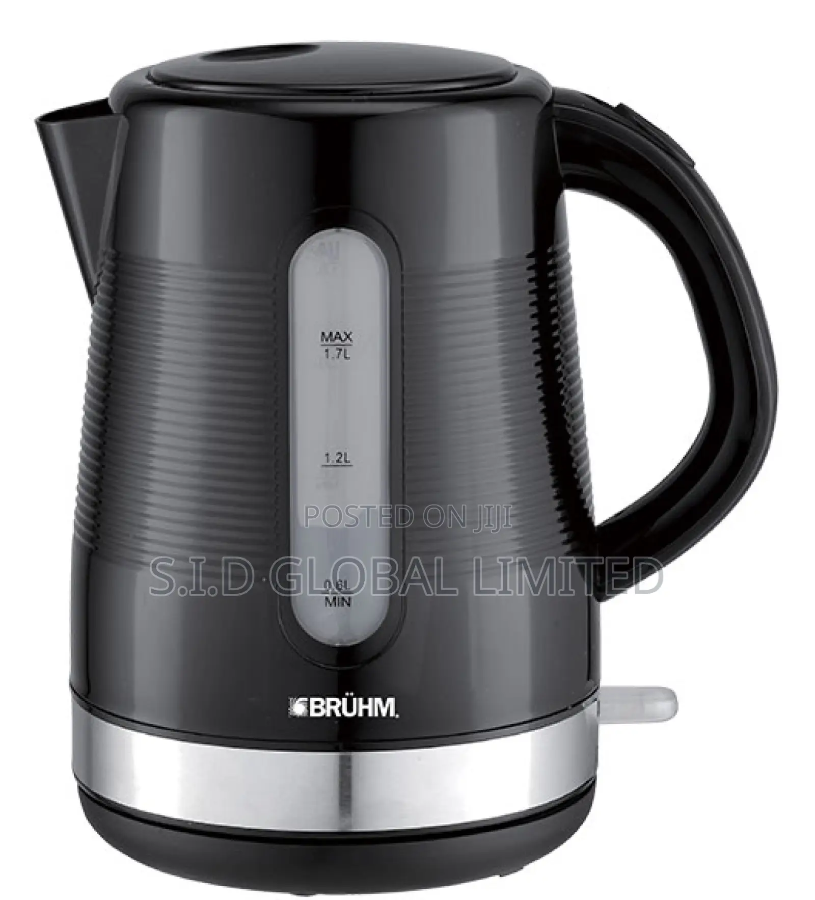 Concealed Heating Bruhm 1.7L Kettle BKW-17PB Black