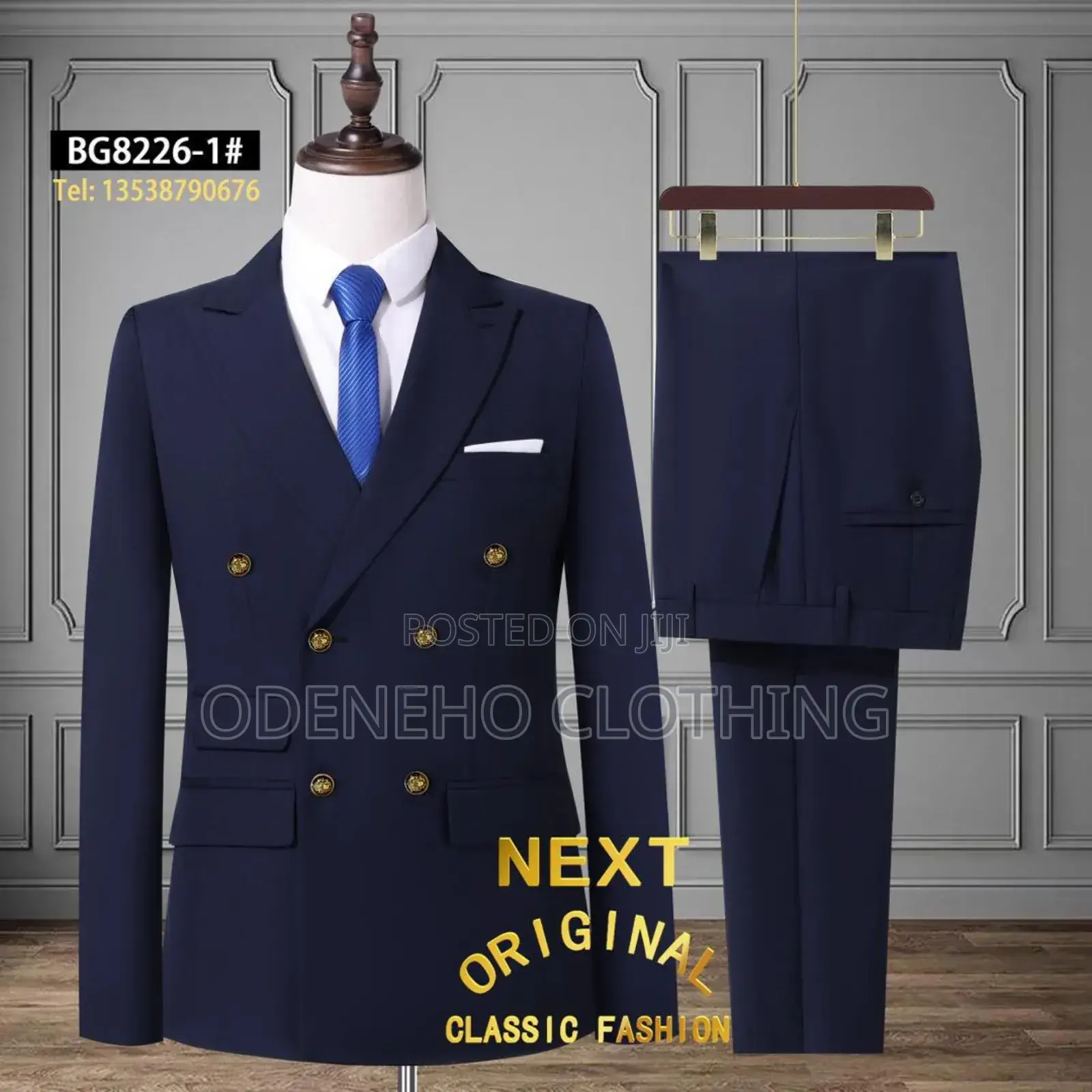 Classic Next Double Breasted Suit for Men