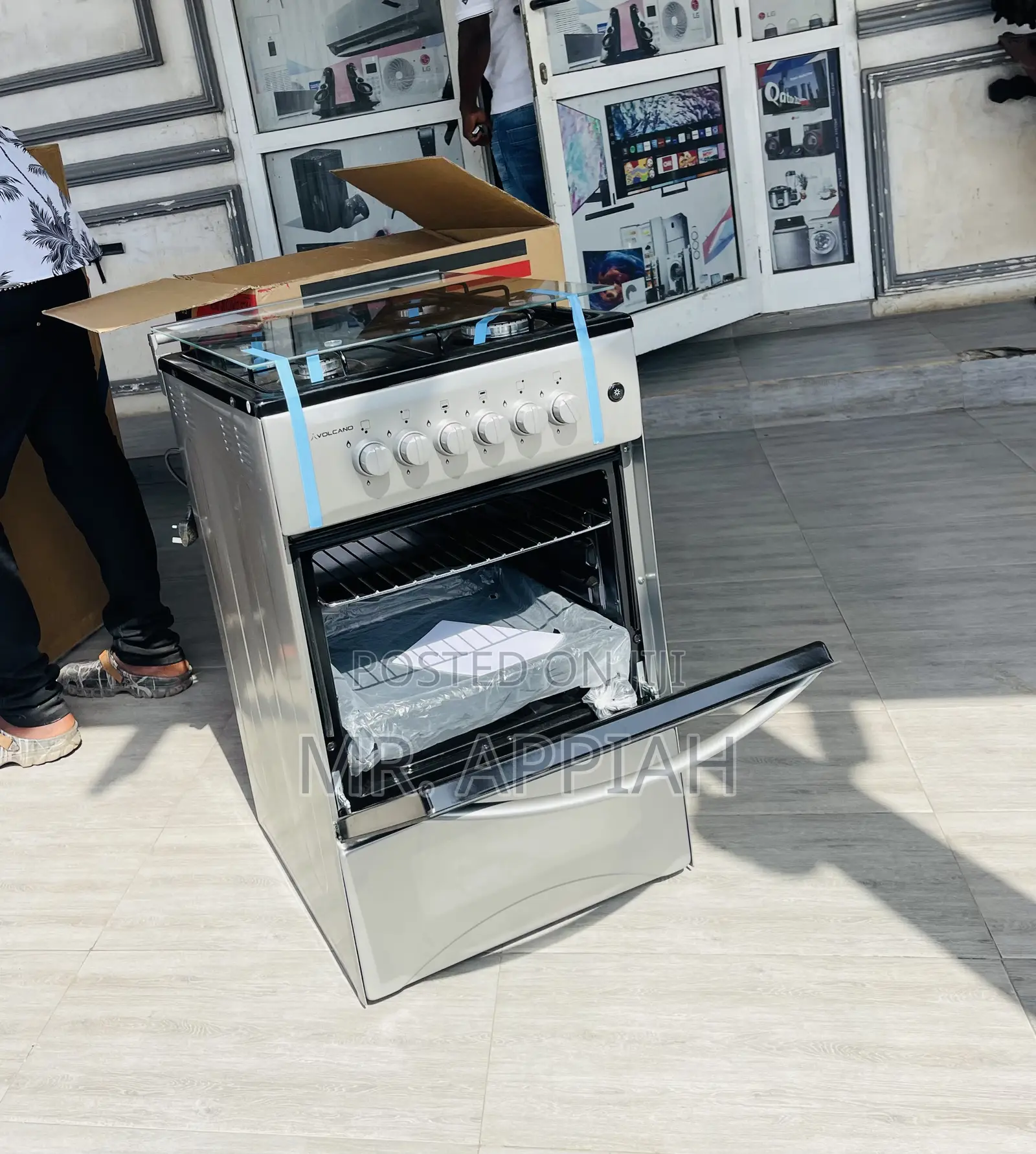New Volcano 50x50cm Gas Oven 4 Burner With Grill.