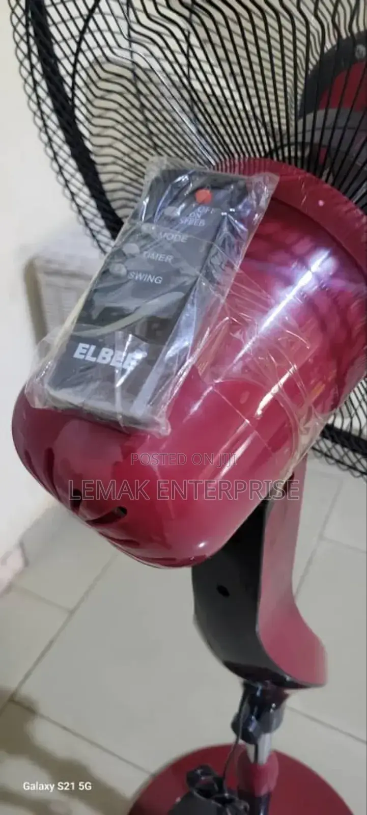 Original Elbee Curvy Remote Control Standing Fan