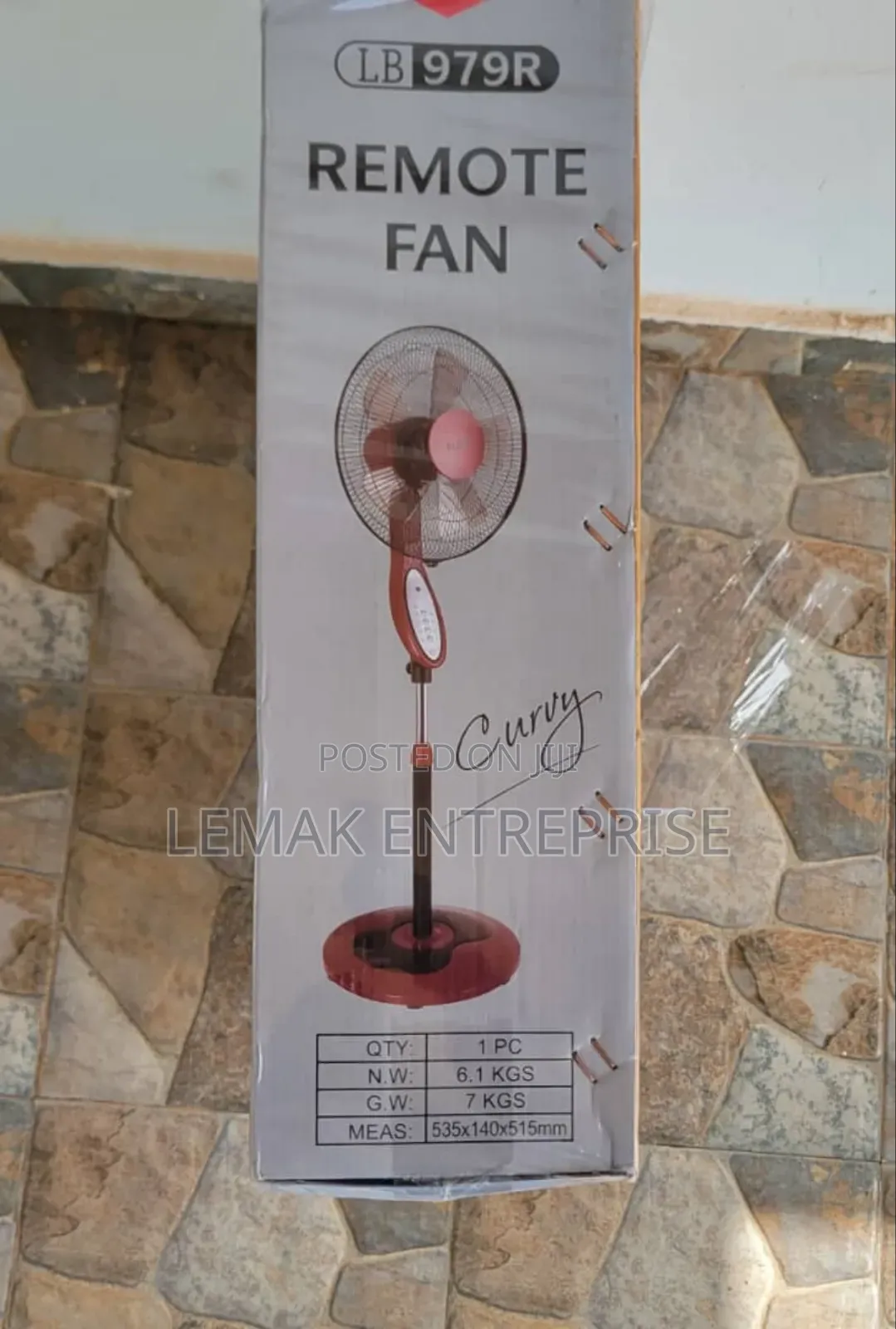 Original Elbee Curvy Remote Control Standing Fan
