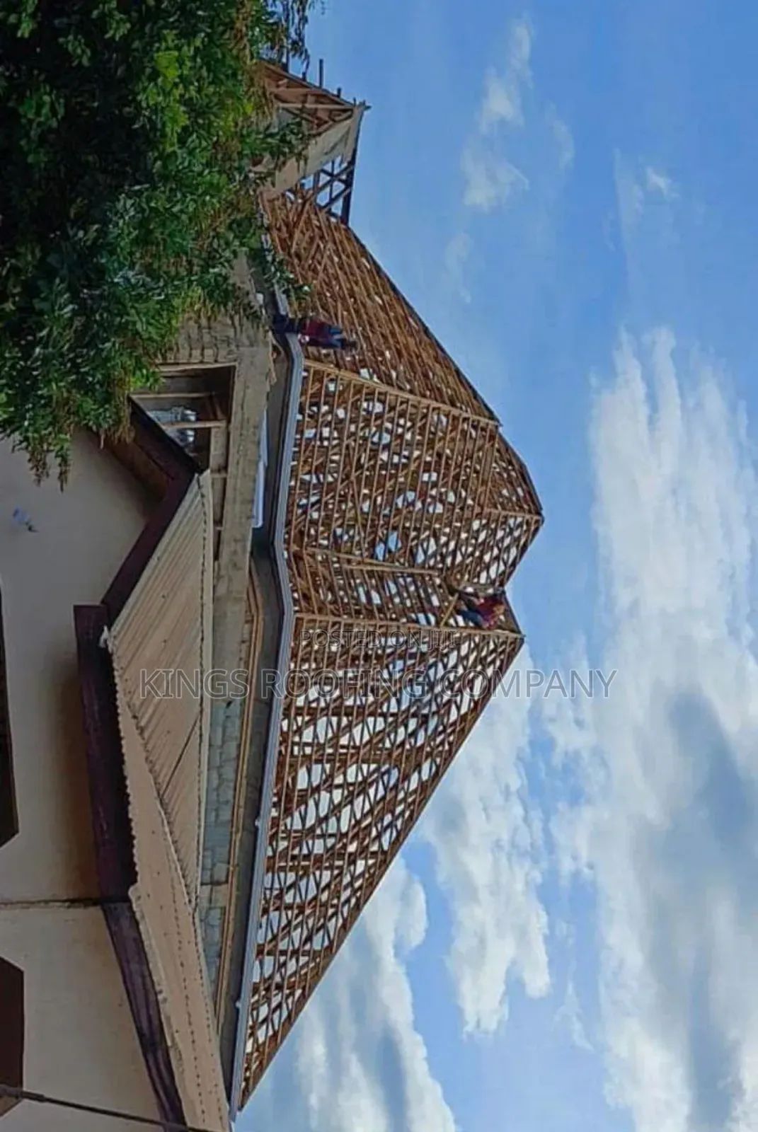 Alu-Zinc Roof , Rain Gutter and Wood-Work Structure in Accra