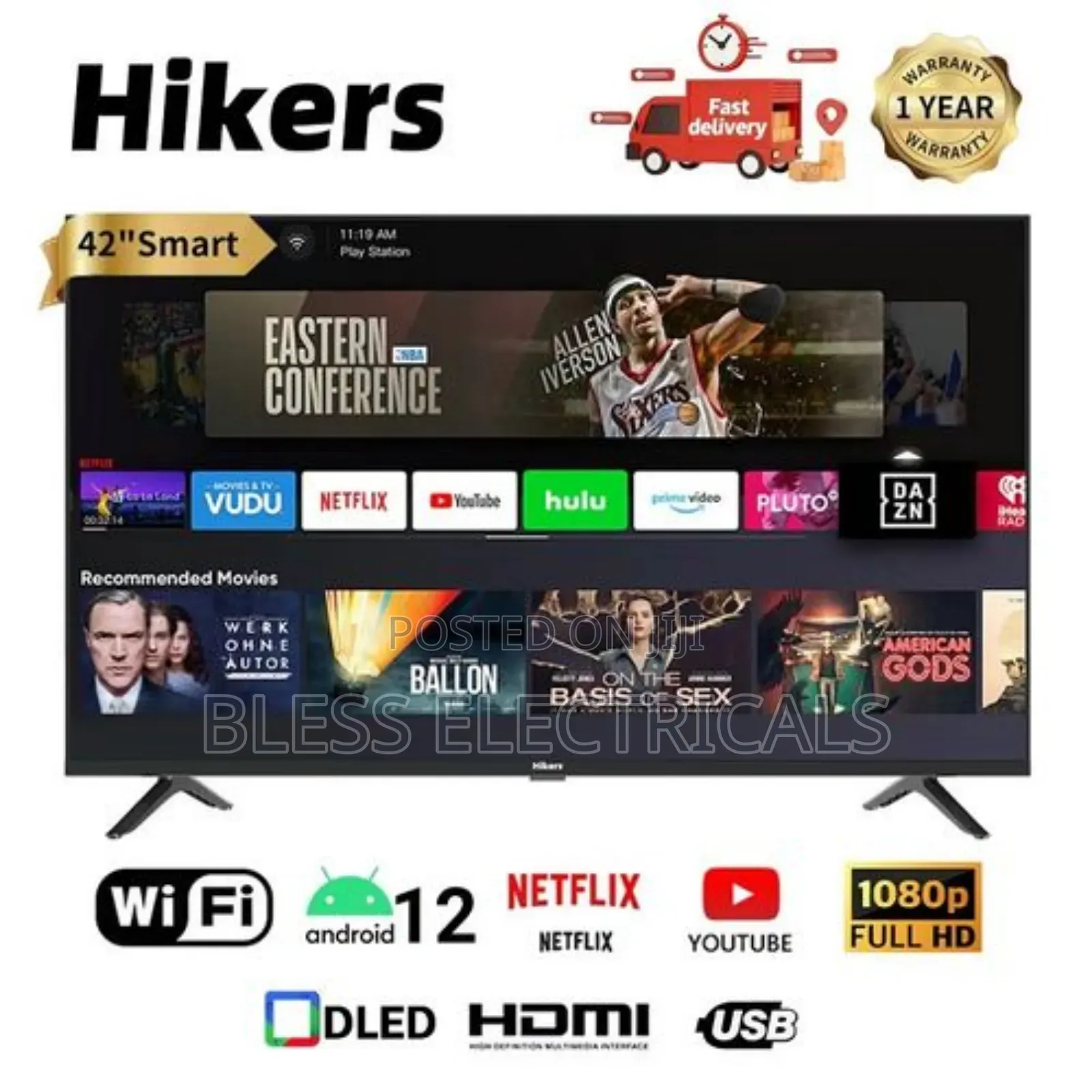 Hikers 43" Smart Android Tv FHD