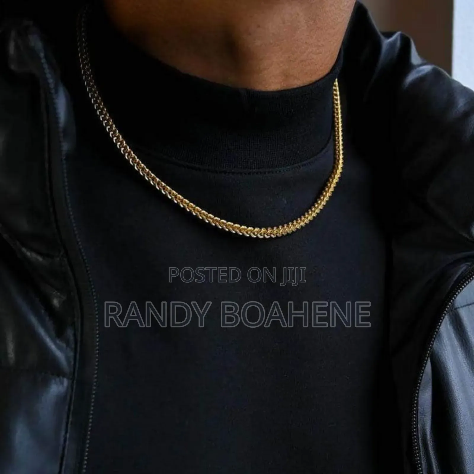 Men Gold Color Franco Chain