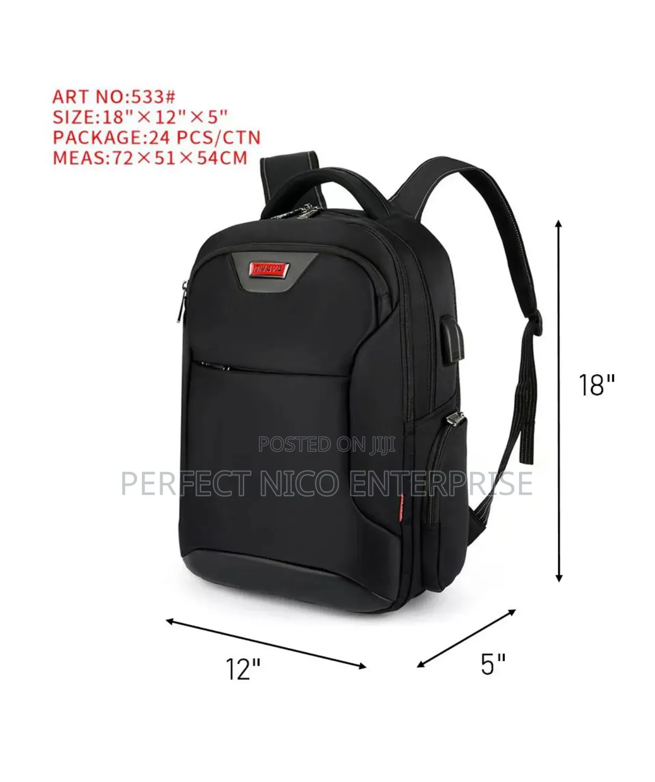 Unisex Backpack School Bag Large Casual Nylon Waterproof