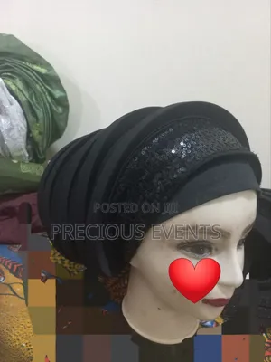 Black Fascinators and Black Turbans
