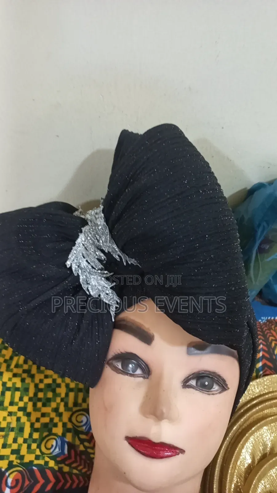 Black Fascinators and Black Turbans