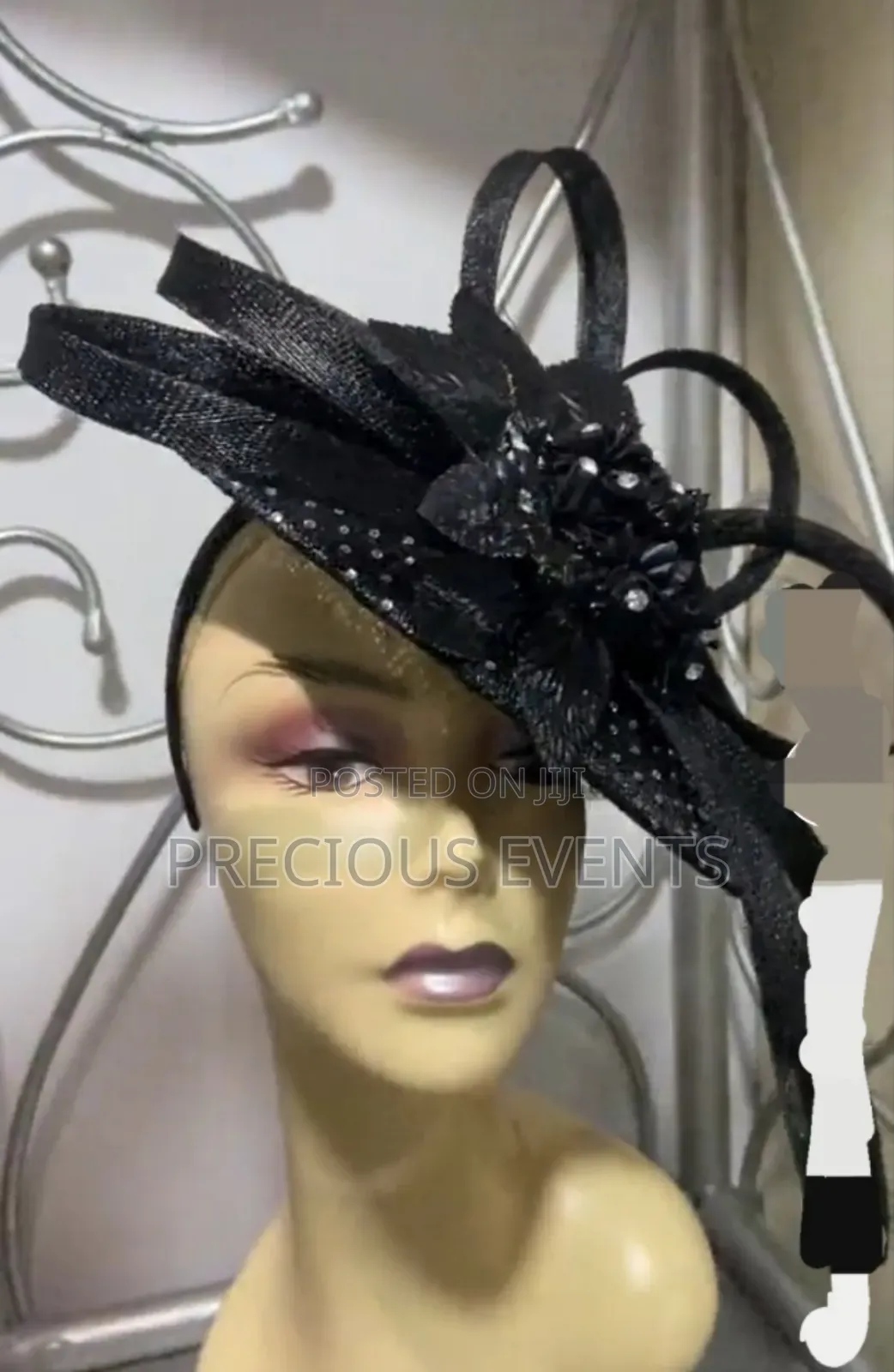 Black Fascinators and Black Turbans