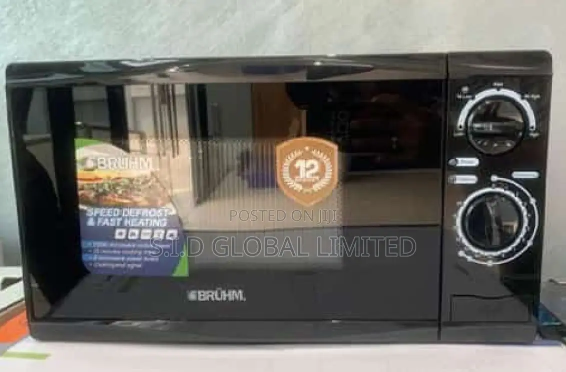 Fast Heating Bruhm 20L Microwave Oven BMM-20mb-Black