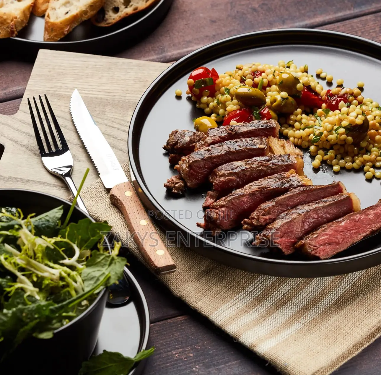 Matte Black Dinner Plate 2pcs