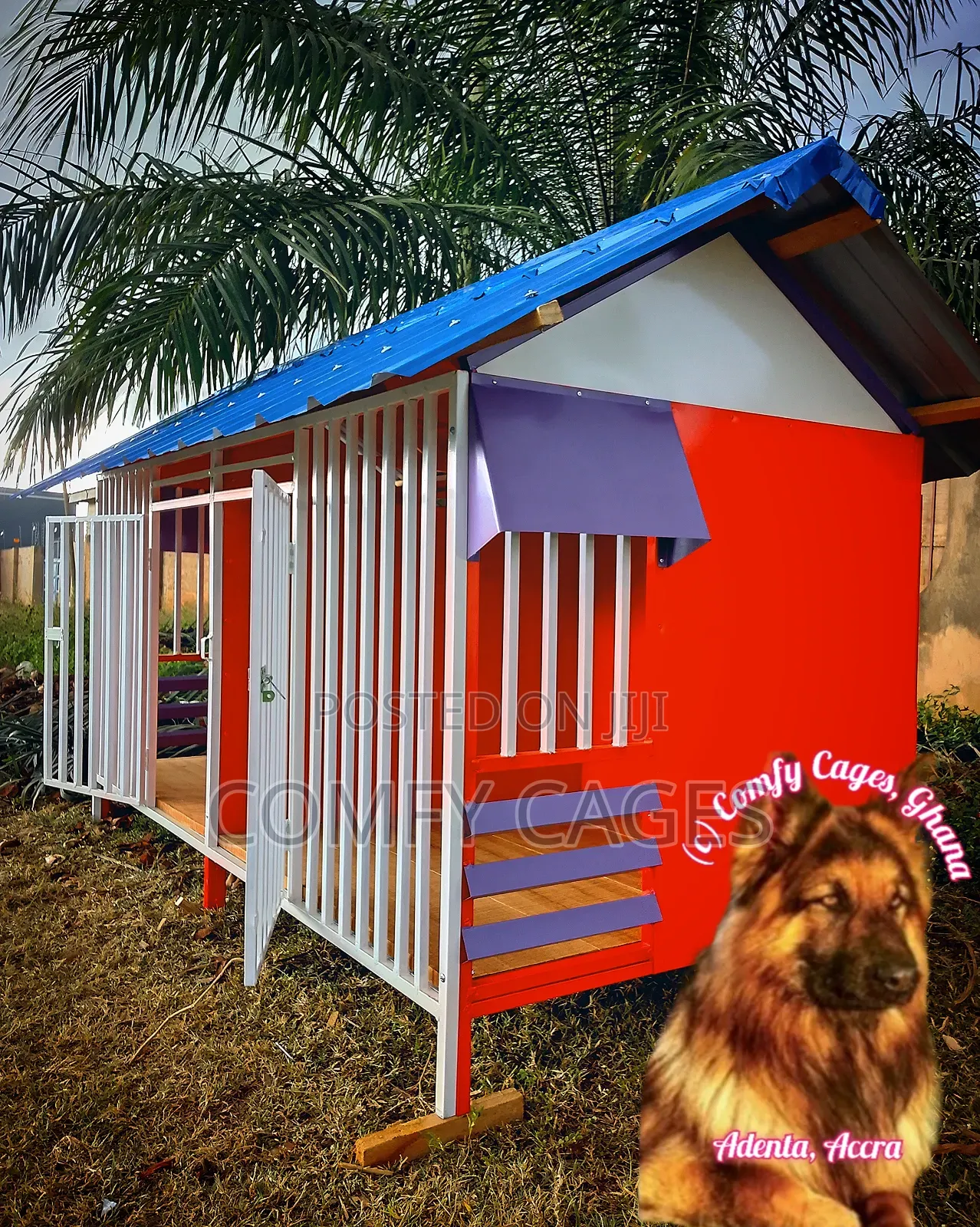 Large Robust Double Galvanized Steel Comfy Dog Cage