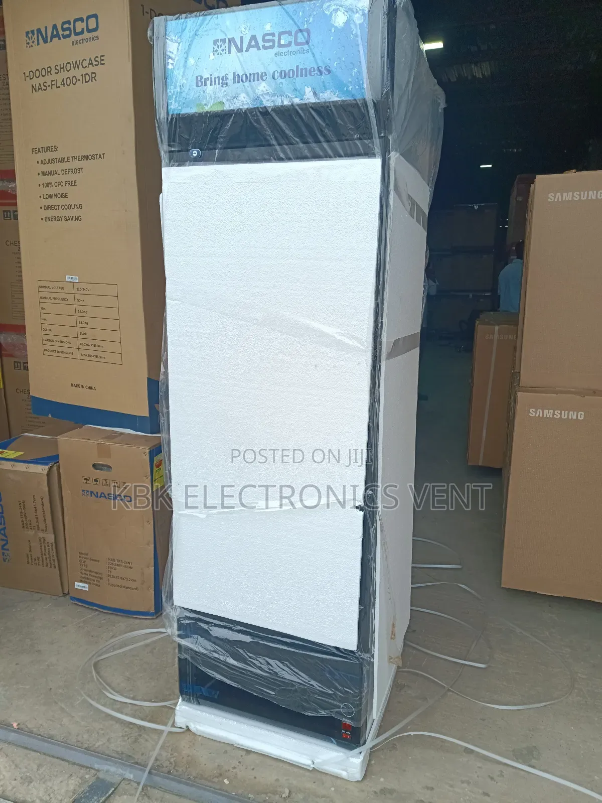 Nasco 380ltr Showcase Refrigerator+Free Kettle