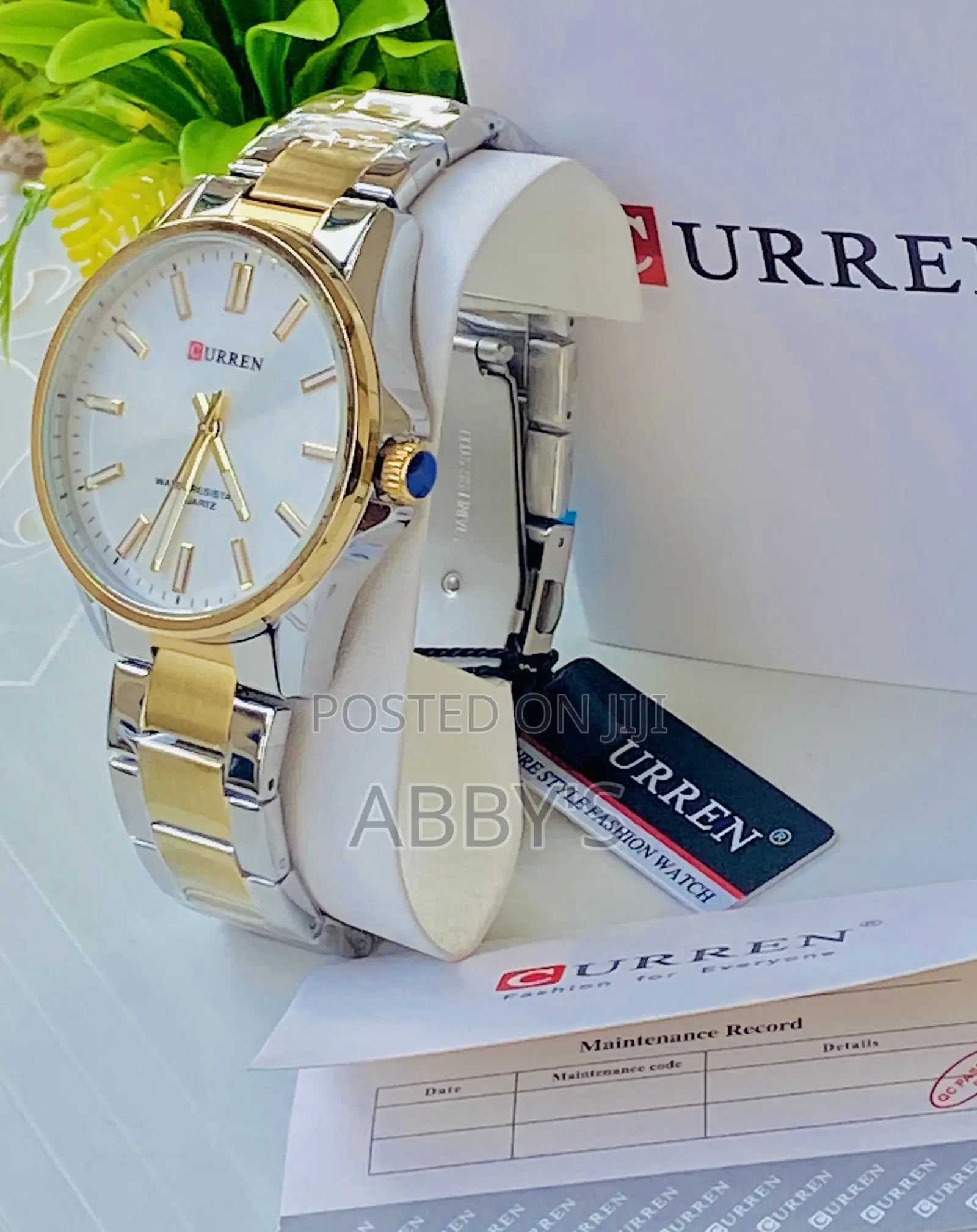 Curren Luxury Silver Gold Band Men’S Watch