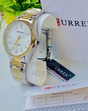 Curren Luxury Silver Gold Band Men’S Watch