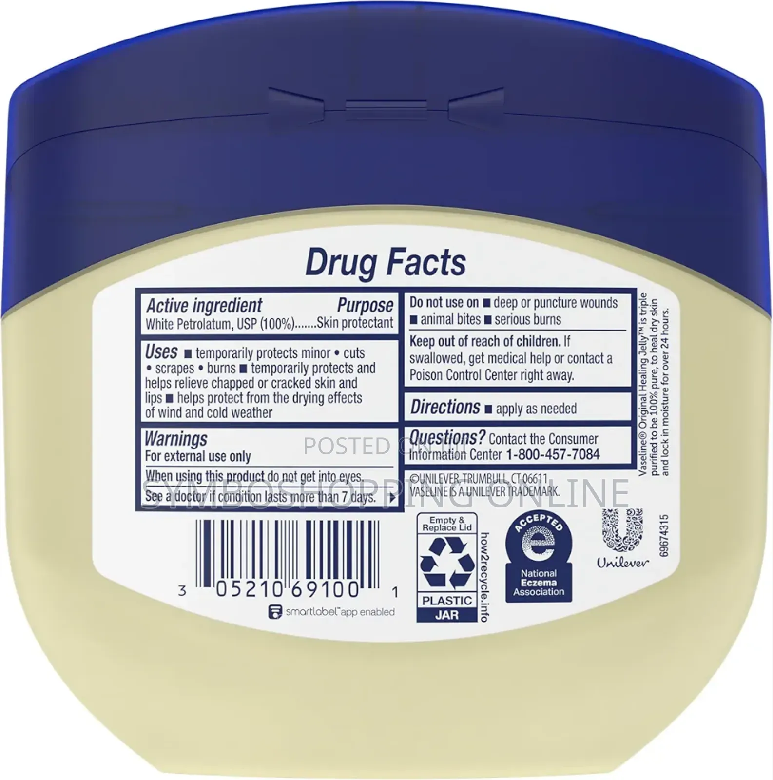 Vaseline Petroleum Jelly, Original 368g