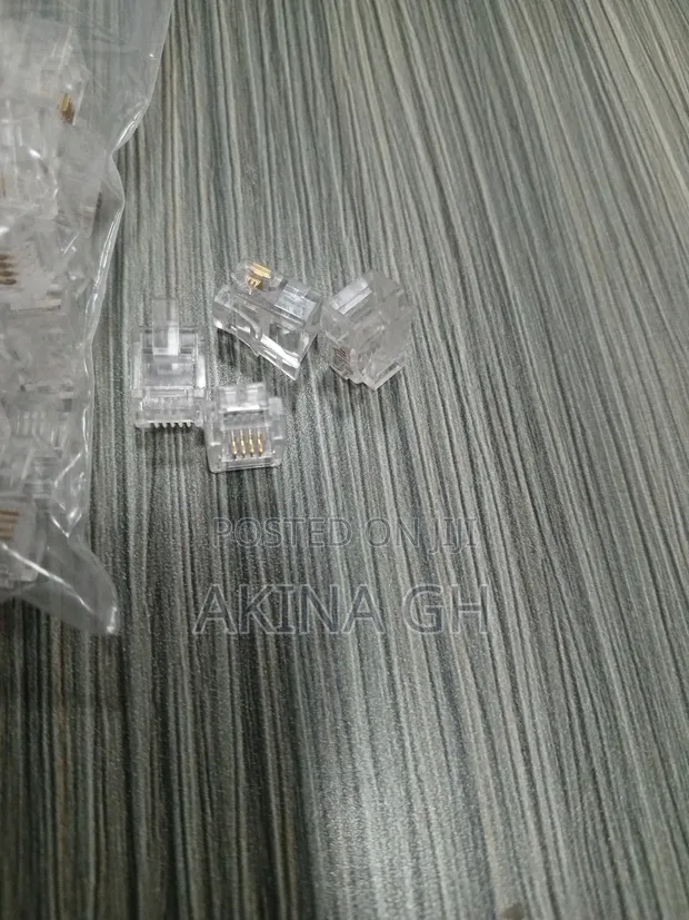 RJ11 Connectors for Telephone Cable 100 PCS 6P4C 2