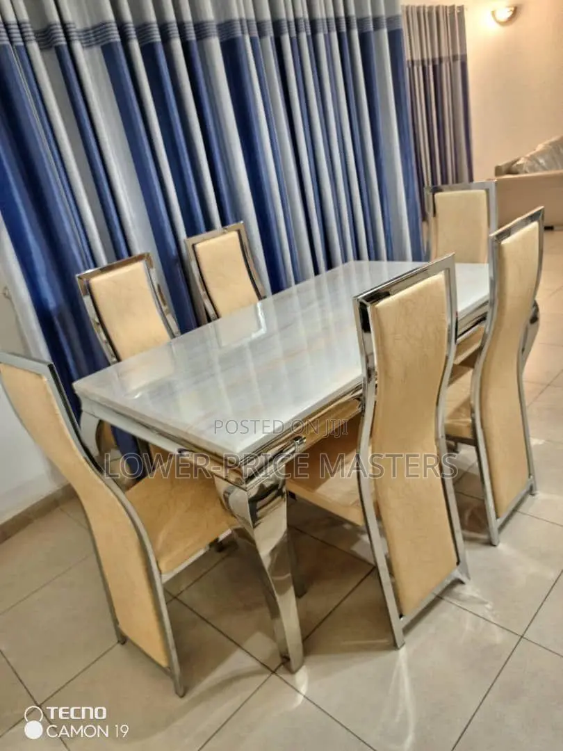 Marble 6 Dining Table Complete